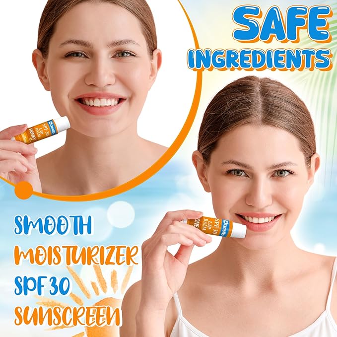 25 Pcs Sunscreen Lip Balms Bulk SPF 30 Lip Balms Stick with Sunscreen Employee Staff Appreciation Gifts Bulk Team Coworkers Christmas Party Gifts for Outdoor Travel Beach-BrightBean Baby