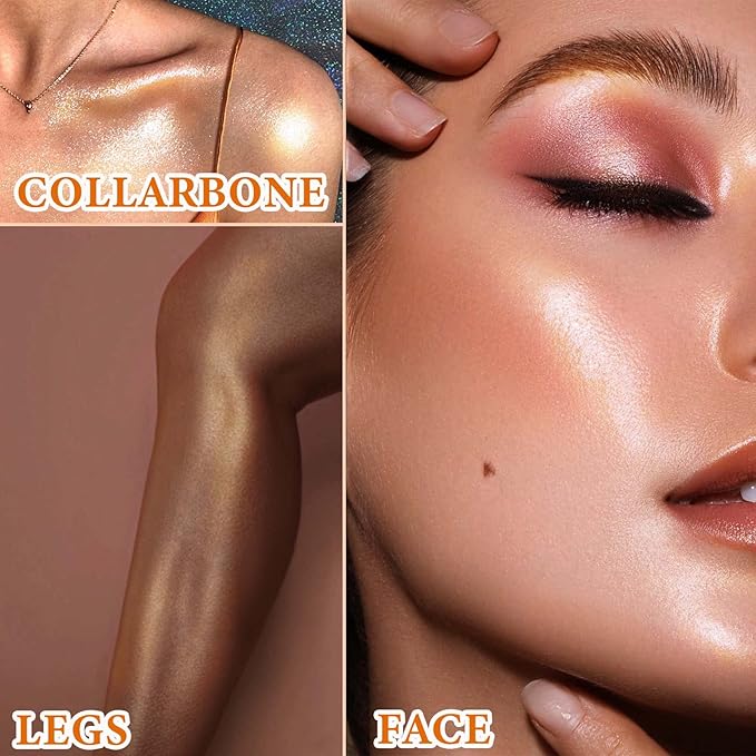 Body Luminizer Liquid Illuminator, Bronze Gold, Skin Foundation Concealer, All Skin Types-BrightBean Baby