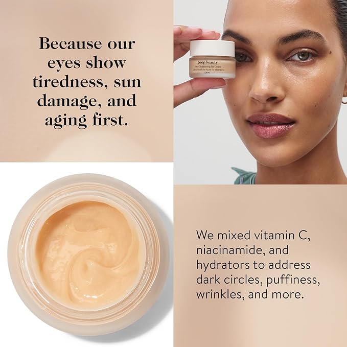 goop Beauty Vitamin C Eye Cream | Color Correcting Cream for Dark Circles | Helps Smooth Wrinkles & Depuff Eyes | 0.5 fl oz-BrightBean Baby