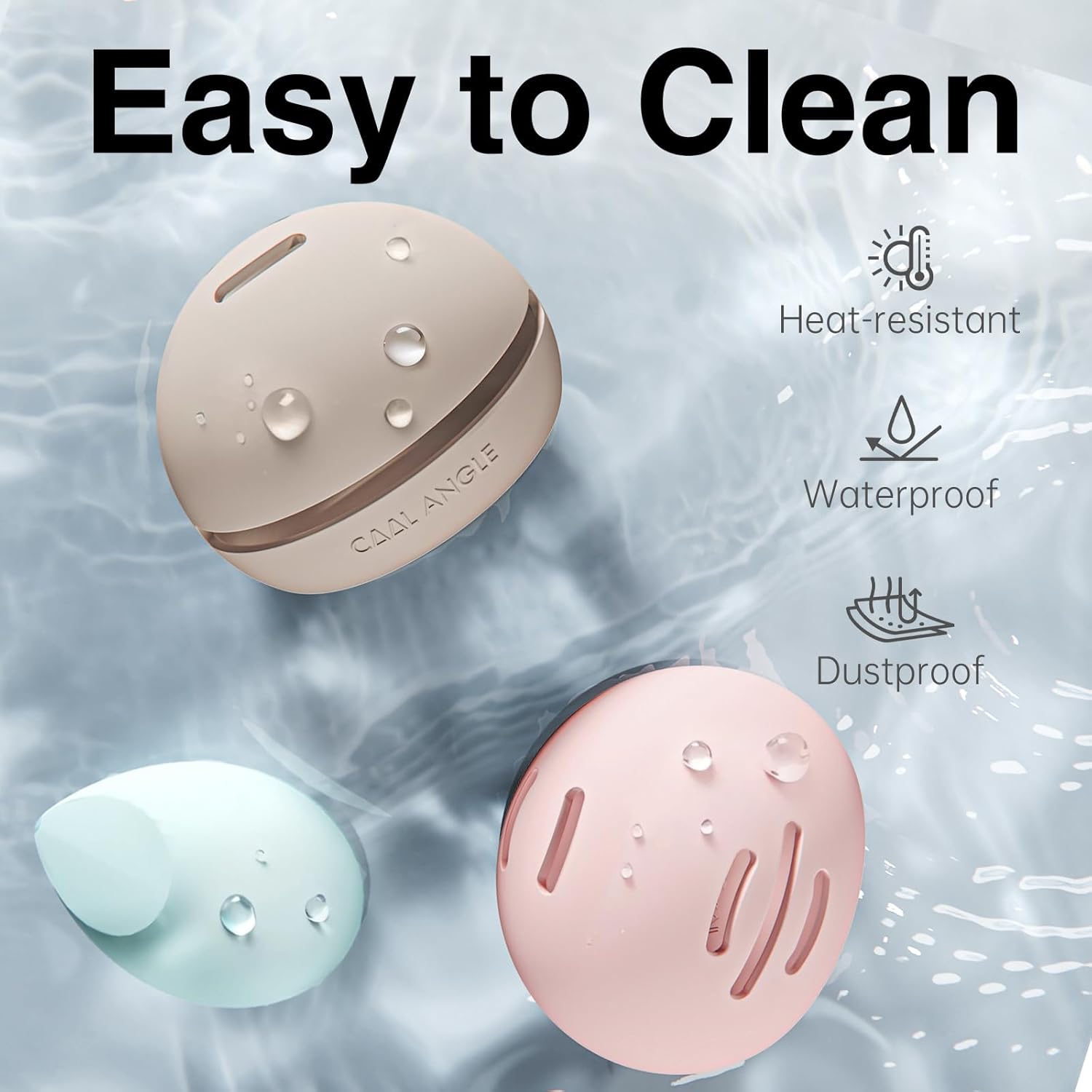 2Pcs Makeup Sponge Holder Silicone Beauty Sponge Holder Makeup Blender Case for Travel 2 in 1 Stand Storage For Quick Drying Khaki+Khaki-BrightBean Baby