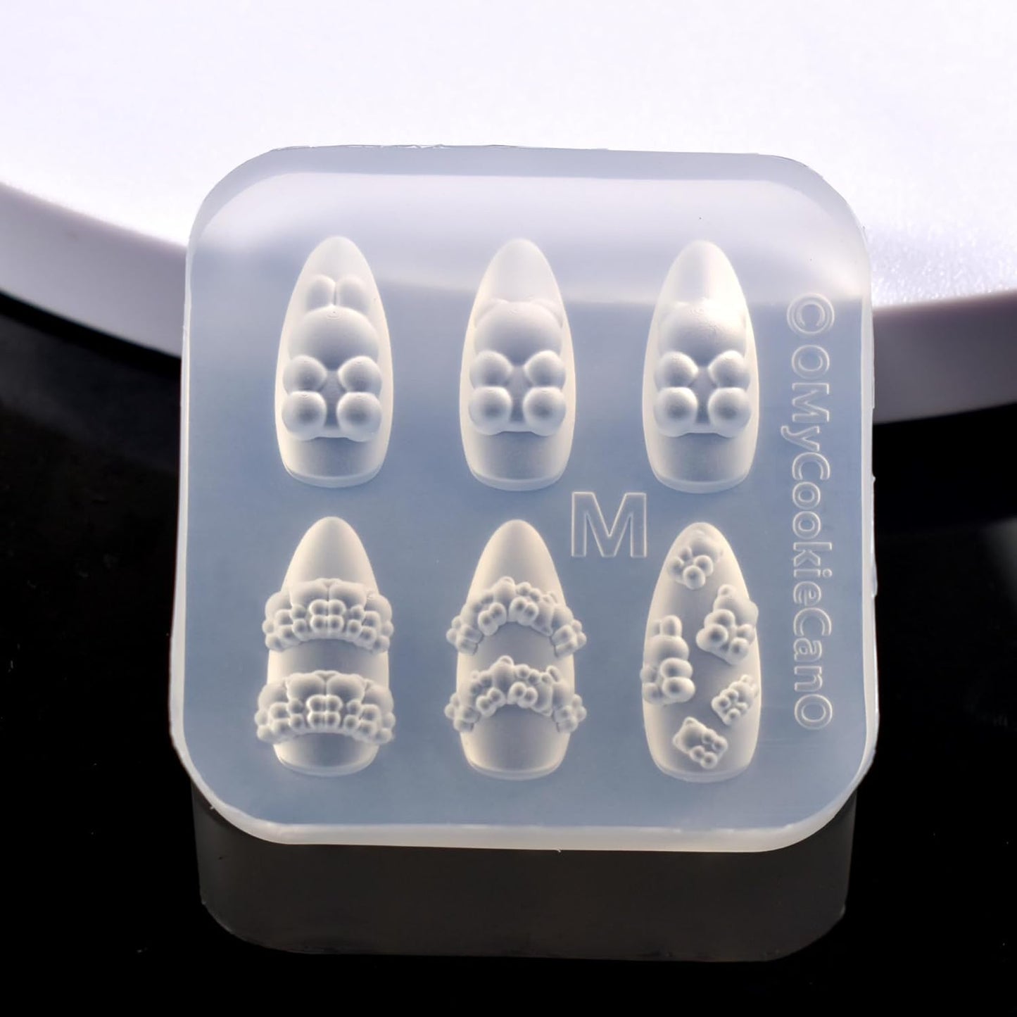Silicone Nail Art Molds Cute Little Bear Charm Design Carving Template Resin Mold Nail Accessories for Women DIY Manicure Supplies-BrightBean Baby