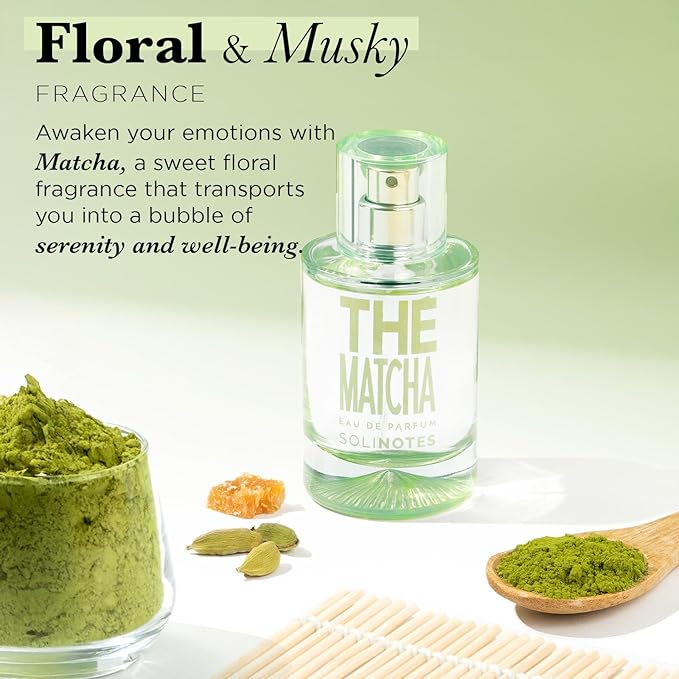 SOLINOTES Matcha Tea Perfume for Women - Eau De Parfum | Delicate Floral and Soothing Scent - Made in France - Vegan - 1.7 fl.oz-BrightBean Baby