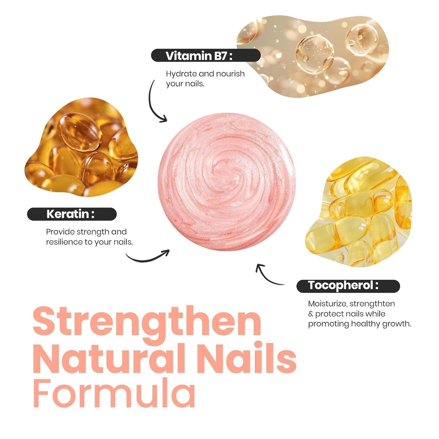 Beetles Pearly Pink Nail Polish,Fast Air Dry, No UV Needed –Perfect for Party, Long-Lasting Neutral Color for DIY At-Home or Salon Use, 15ml/0.51oz-BrightBean Baby