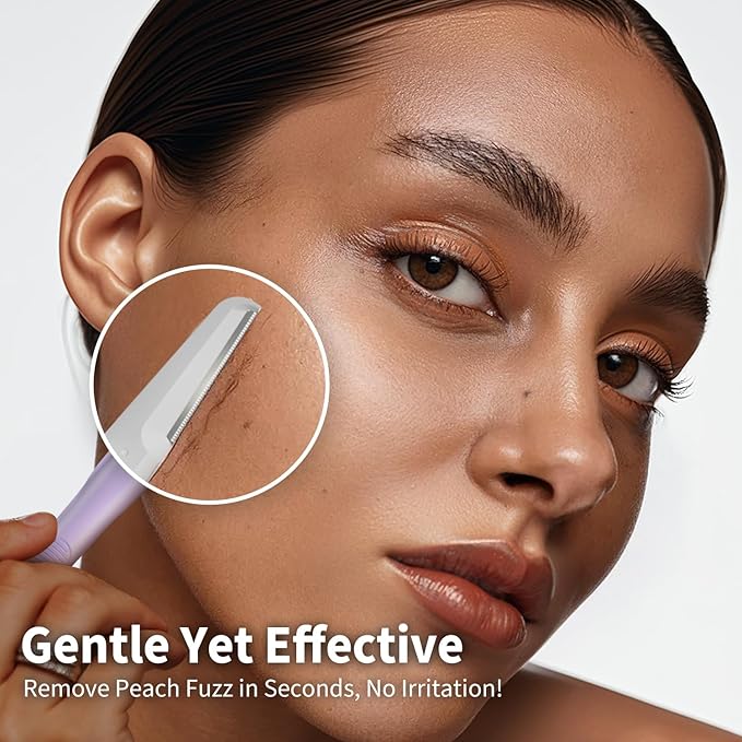 Dermaplane Razor Blades, Dermablade, Safe and Effective Removal Women Facial Peach Fuzz, Gentle Skin Exfoliation Blades, 8 Long Dermaplaning Blades-BrightBean Baby