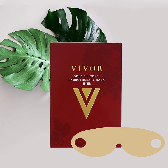 Vivor Gold Silicone Reusable Eye Mask - Luxurious Hydrotherapy Anti aging Experience to Reduce Eye Bags, Crow's Feet, Wrinkles, and Fine Lines. Reusable Up To 100 Times!-BrightBean Baby