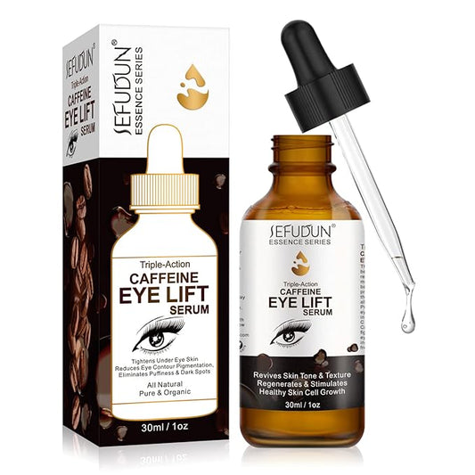 Dark Circles Under Eye Treatment for Women Caffeine Serum Circles, Puffiness, Bags, Anti Aging Reduces Wrinkles and Fine Line, 100% Pure Coffee Oil - 1 oz / 30 ml, 1 Fl Oz (Pack of 1)-BrightBean Baby