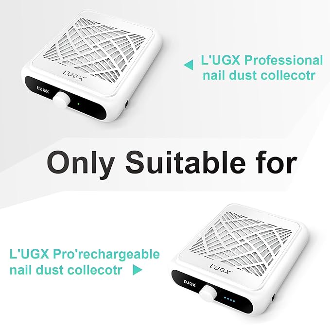 L'UGX Nail Dust Collector Filter, 2Pcs Reusable Filter for L'UGX Professional Nail Dust Vacuum Machine LG622-BrightBean Baby
