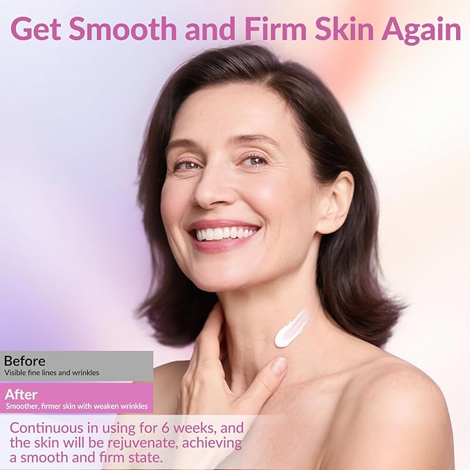 Neck Firming Creams for Tightening and Firming, Moisturizer Face Cream with Collagen, Hyaluronic Acid, Day & Night Anti-Aging Skin Tightening Cream Neck, Décolleté & Face – 1.7Fl Oz-BrightBean Baby