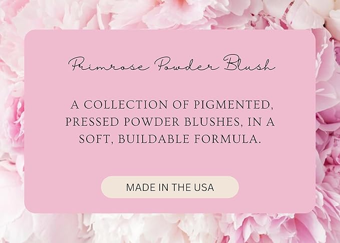 PRIMROSE POWDER BLUSH, Pressed Blush Face Makeup, Buildable Formula, Smooth Finish, Paraben Free, Made in the USA 0.11 oz. (Touch of Pink)-BrightBean Baby