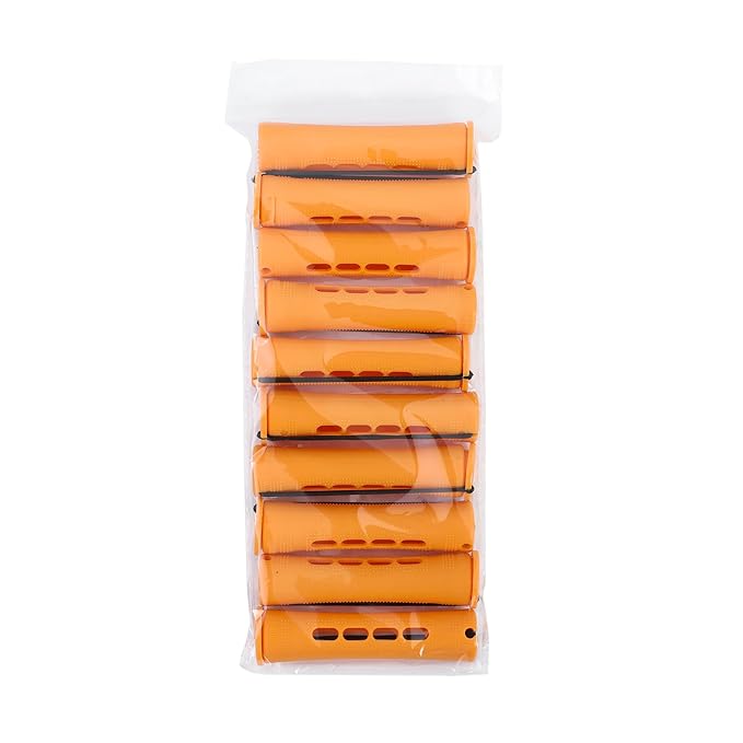 Perm Rods Set for Natural, Long, and Short Hair - Plastic Cold Wave Rods for Women's Hair Curling and DIY Hairdressing (20pcs Orange)-BrightBean Baby