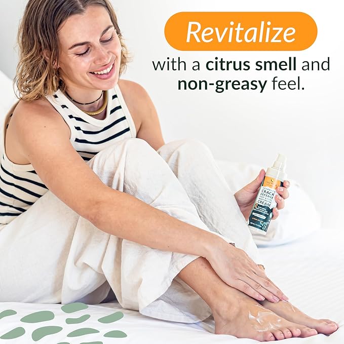 Tree to Tub Foot Cream for Dry Cracked Heels and Feet - Foot Lotion for Dry Cracked Feet, Non-Greasy Moisturizer Urea Cream w/Softening Shea Cocoa Butter, Citrus Foot Care for Women & Men-BrightBean Baby