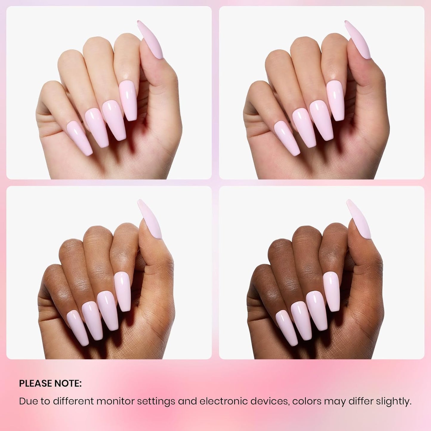 Beetles Pink Gel Nail Polish, Barely Pink Gel Polish Soak Off LED Nail UV LED Lamp Pastel Nail Art Manicure Salon DIY Home 0.51Oz Gift for Women-BrightBean Baby