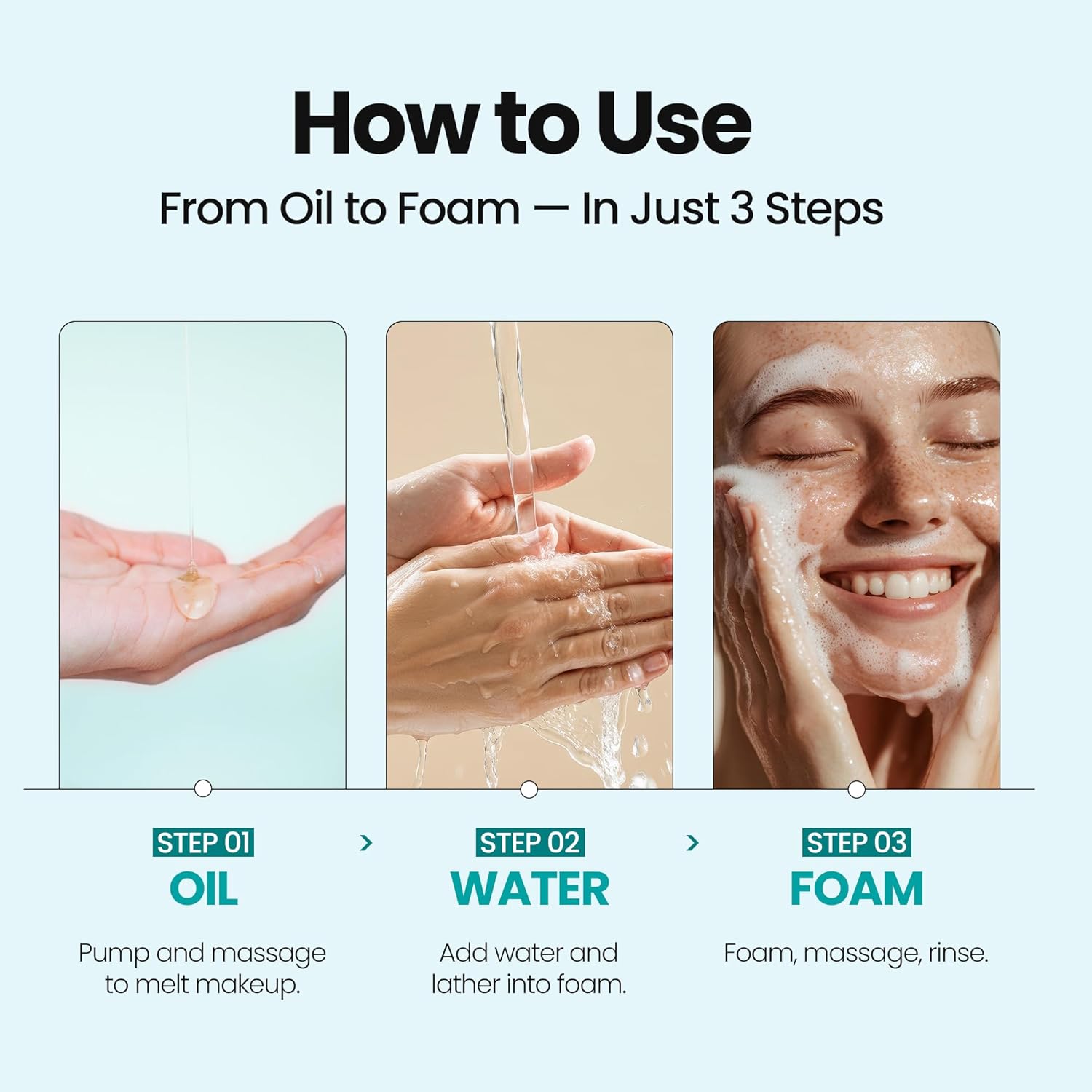 [K-Beauty] Blue Tansy Oil to Foam - All-in-One Korean Face Wash OilBased Foaming Facial Cleanser - Excess Sebum & Oil Control - Makeup Deep Cleansing Oil for All Skin Types (3.88 fl oz)-BrightBean Baby