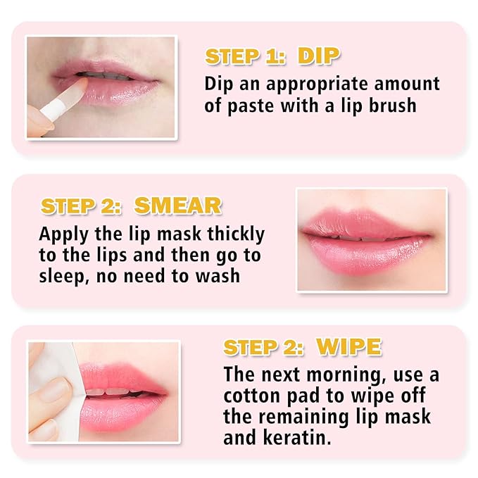 2Pcs Honey Pot Bee Lip Balm with Honey Spoon,Honey Lip Sleeping Mask Overnight 24HR Repair Lip Reduces Lip Lines,Exfoliator Moisturizing Moisture Dry & Chapped Lip Care Products-BrightBean Baby