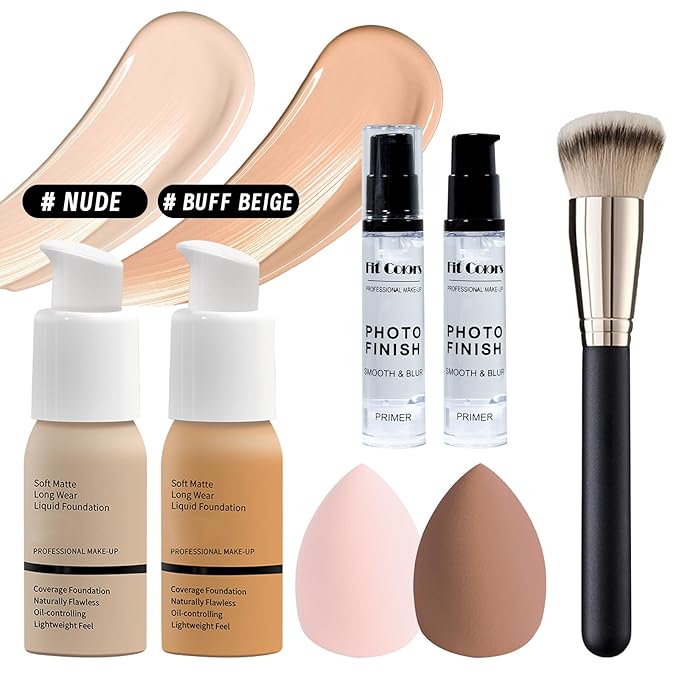 Makeup Set, Makeup Set Kit for Women Girls Teen Full Kit, Multipurpose Makeup Set, Professional & Beginner Makeup Kit Include Foundation, Face Primer, Eyeshadow Palette, Cosmetic Bag-BrightBean Baby