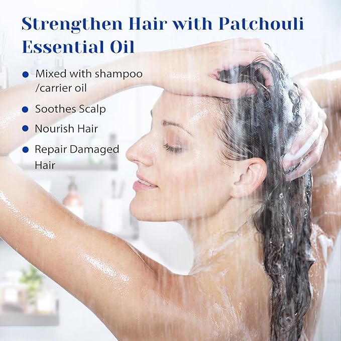 HIQILI Patchouli Essential Oil,100% Pure & Natural for Homemade Perfume, Sooth Skin, Nourish Hair at Home with Diffuser, Gift for Hippie Friend -100ML-BrightBean Baby