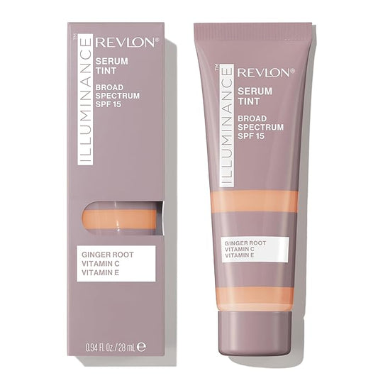 Revlon Illuminance Tinted Serum, Triple Hyaluronic Acid, Evens Out Skin Tone Over Time and Hydrates All Day, SPF 15, 313 Light Tan, 0.94 fl oz.-BrightBean Baby
