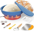 Electric Heating Bread Proofing Basket, Sourdough Starter Warmer - 4 Heat Settings, Foldable 9-Inch Sourdough Starter Kit, Banneton Sourdough Bread Baking Supplies