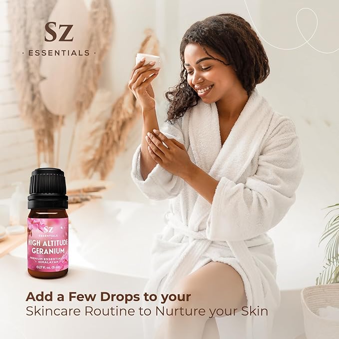 High Altitude Geranium Essential Oil – 100% Pure & Natural, Grown in The High-Altitude – Aromatherapy, Home Use – Therapeutic Grade & Vegan – 5 mL-BrightBean Baby