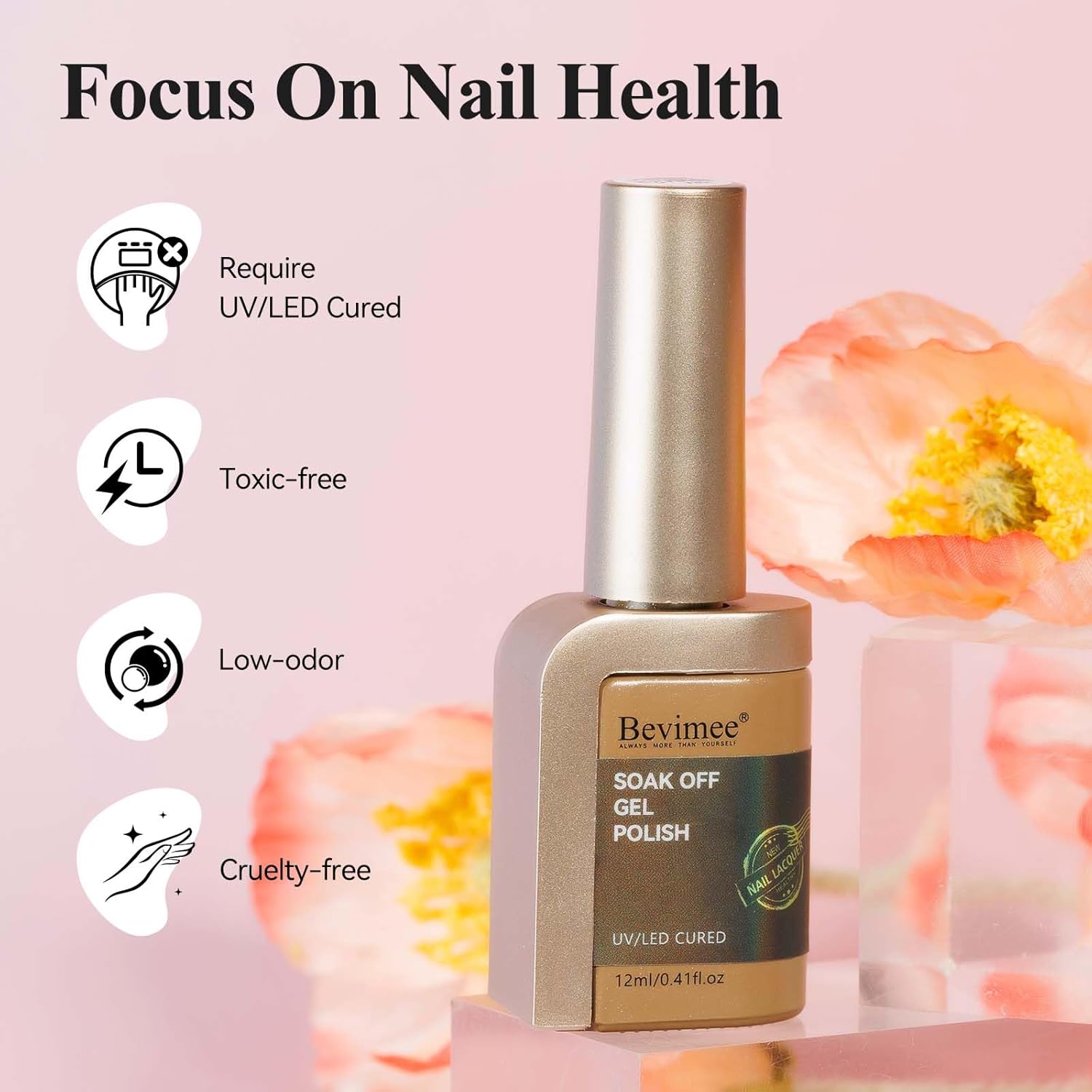 Glitter Gel Nail Polish, Light Pink Jelly Shimmer Iridescent Gel Polish Holographic Neutral Color Natural Translucent Soak Off UV Gel Polish for Nail Art Salon at Home, 12ML-BrightBean Baby