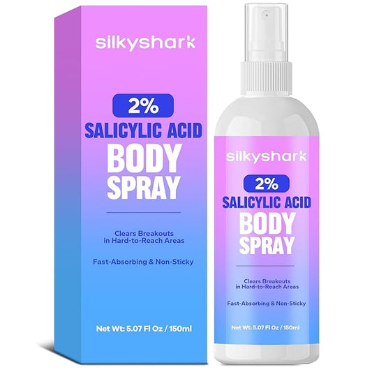 Salicylic Acid Spray (5.07 Fl Oz), 2% Salicylic Acid Body Spray, Body Acne Treatment for Bacne, Blackheads & Blemishes, Back & Chest Acne Spray for Face & Body, 360° Mist for All Skin Types-BrightBean Baby