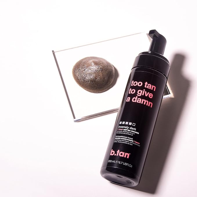 b.tan Ultra Dark Self Tanner Mousse | Too Tan - Best, 1 Hour Express Sunless Tanning Foam, Gold Bronzing Glow, No Fake Tan Smell, Face & Body, Vegan, Cruelty & Paraben Free, 6.7 Fl Oz-BrightBean Baby