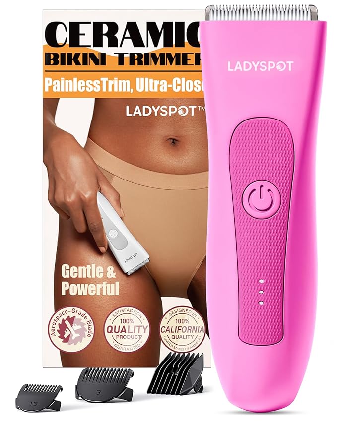 LADYSPOT™ Hair Shaver for Women, Shaving Sets with 3 Gurad and Replaceable Ceramic Blade Heads, No Nick, No Cut, No Razor Burn, Waterproof Wet/Dry, 90 Minutes Shaving (Women-Rosered-Version)-BrightBean Baby