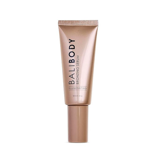 Bali Body Bronzing Serum | Hydrating with Hyaluronic Acid & Vitamin E | Anti-Aging Skin Bronzing Serum for Face | Lightweight, Non-Greasy, Buildable Skin Tint | Cruelty-Free (30 ml/1.01 fl oz)