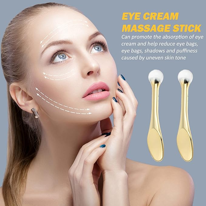 EXCEART 6pcs Metal Makeup Spatula Mini Spoon Eye Cream Massage Sticks Beauty Scoop for Facial Cosmetic Face Cream-BrightBean Baby