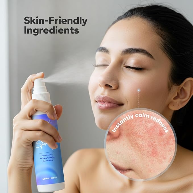 Hypochlorous Acid Spray (8.45 Fl Oz), Facial Spray for Skin Cleansing & Soothing, Hypoallergenic HOCL Sprays for Face & Eyes, All-Purpose Cleaner for Sensitive Skin Care-BrightBean Baby