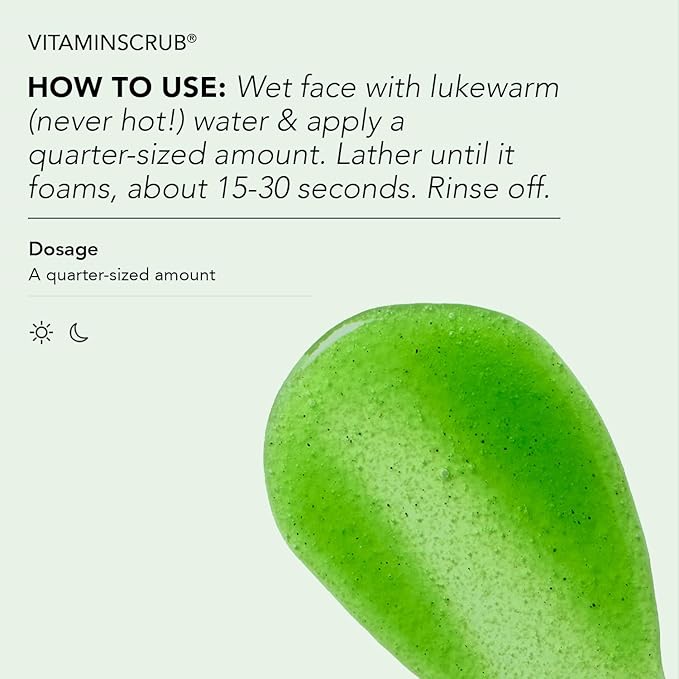 CLEARSTEM VITAMINSCRUB Antioxidant Infused Exfoliating Face & Body Scrub with Vitamin C, 7 Ounce-BrightBean Baby