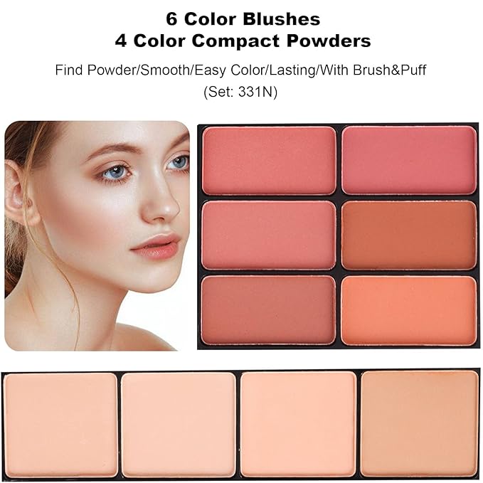 58 colors Professional All In One Makeup Full Kit for Women Girls Beginner, Makeup Gift Set with Eye Shadow Blush, Lipstick, Compact Powder, Mascara, Eyeliner, Lip Liner, Eyebrow Pencil, Glitter(331N)-BrightBean Baby
