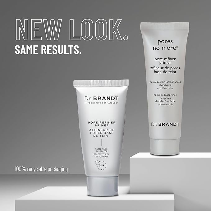 Dr. Brandt Pores No More, Pore Refiner Primer - Instantly Minimizes the Appearance of Pores, Absorbs Oil & Mattifies Shine - 0.5 fl oz-BrightBean Baby