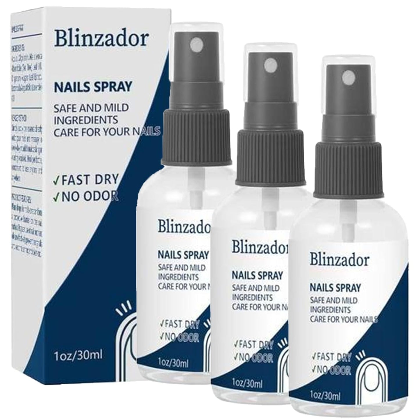 Nail Spray, Long Lasting Nail Polish, 7Days Nail Treatment, Keeps Feet Fresh & Dry All Day, for All Nail Types (3 pcs)-BrightBean Baby