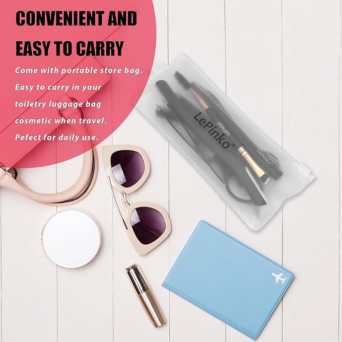 Eyebrow Trimmer Kit, 7 in 1 Eyebrow Scissors, Tweezer, Razor, Gromming Scissors Brush for Women Men, Gifts for Stocking Stuffers - Black-BrightBean Baby