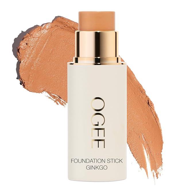 Ogee Sculpted Complexion Foundation Stick (Ginkgo 5.00N - Medium Tan, Neutral Undertones) Full Coverage Foundation Makeup - Instantly Balance & Even Complexion - 70% Organic Ingredients-BrightBean Baby