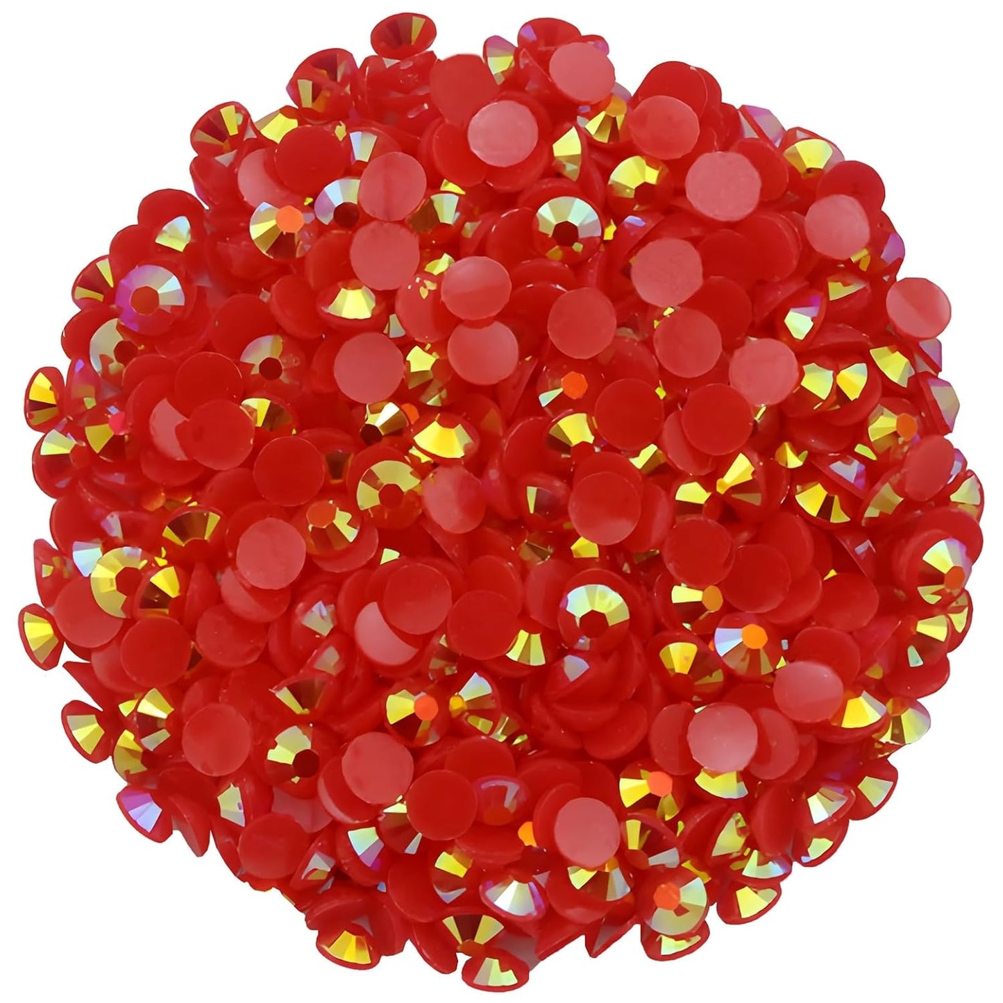 4500 Pcs SS6 2mm AB Flatback Rhinestones for Nails Art Crafts Glitter Round Shine Gems Crystals DIY Clothes Shoes （Red AB）-BrightBean Baby