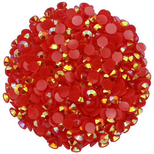 4500 Pcs SS12 3mm AB Flatback Rhinestones for Nails Art Crafts Glitter Round Shine Gems Crystals DIY Clothes Shoes （Red AB）-BrightBean Baby