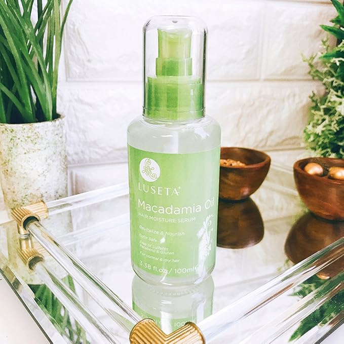 Luseta Macadamia Oil Hair Moisture Serum Nourishing & Revitalizing for Normal and Dry Hair 3.38oz-BrightBean Baby