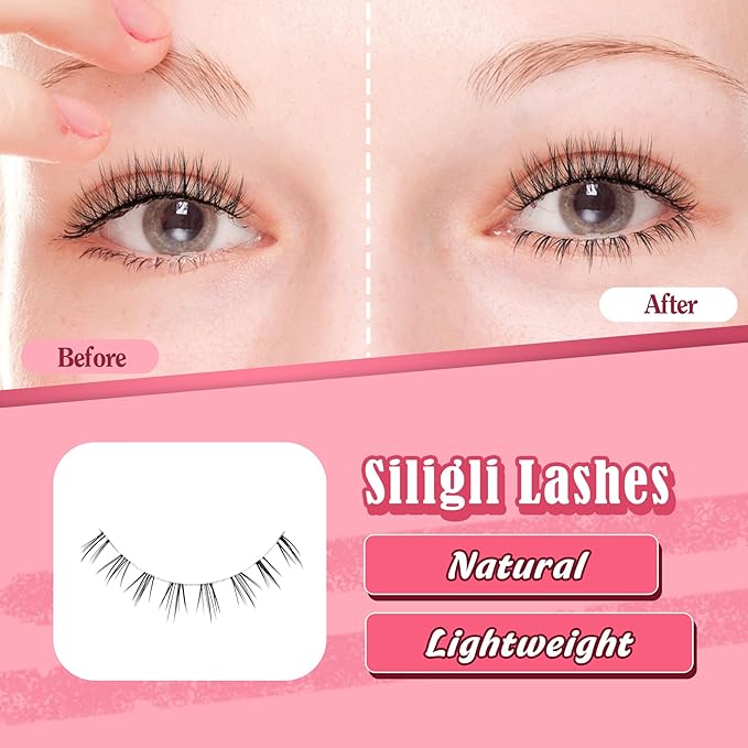 Lashes Natural Bottom Lashes 8mm Lower False Eyelashes Natural Look Strip Lashes Extention Wispy Bottom Eyelashes Fake Lashes Pack 7 Pairs-BrightBean Baby