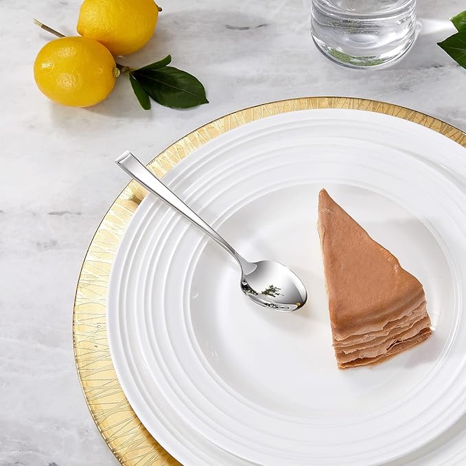 KEAWELL Premium Imperial 4-Piece 6.5 inch Spoon Set – Heavy Duty 18/10 Stainless Steel Flatware with Smooth Rounded Edges, Dishwasher Safe for Sophisticated Dining (4, Teaspoons)