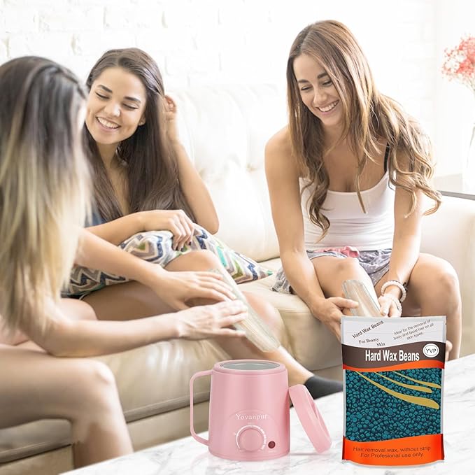 Hard Wax Beads for Brazilian Waxing, Sensitive Skin, Face, Eyebrow, Back, Chest, Legs At Home - Pearl Wax, 300g/bag (Dark Green)-BrightBean Baby