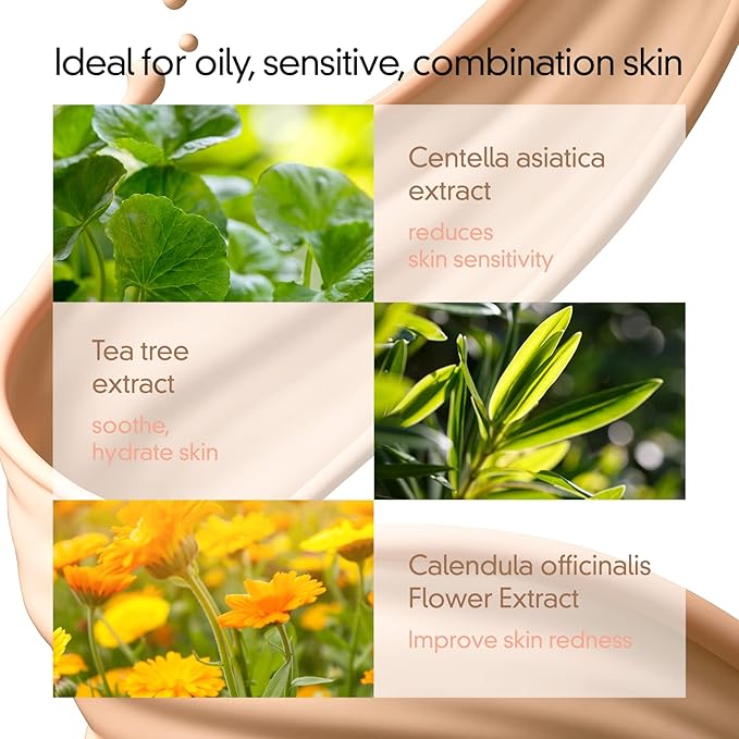 TROIAREUKE A+ Cushion Foundation (Shade 21) I Natural Coverage Foundation Makeup, Moisturizing Finish for Sensitive, Oily, Combination Skin, Skin Care Cushion I Korean Aesthetic Makeup-BrightBean Baby