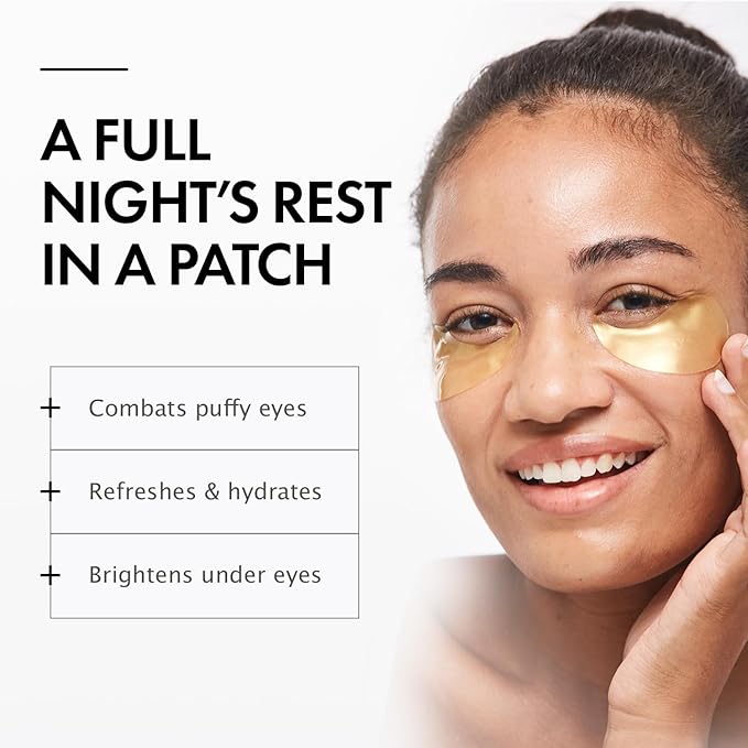 depology Restoring Hydrogel Under Eye Patch | 60 Patches | Brightening Caffeine Gold Pads for Dark Circles | Puffiness | Wrinkles | Refresh | Travel-BrightBean Baby