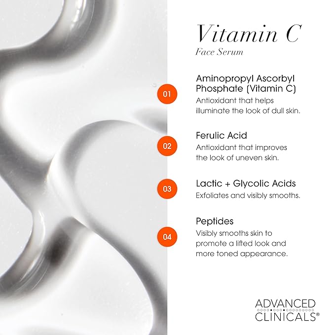 Advanced Clinicals - Retinol Serum For Face, Firming Collagen Serum, Vitamin C Serum Skincare Set, 1.75 Fl Oz, 3pc Set-BrightBean Baby