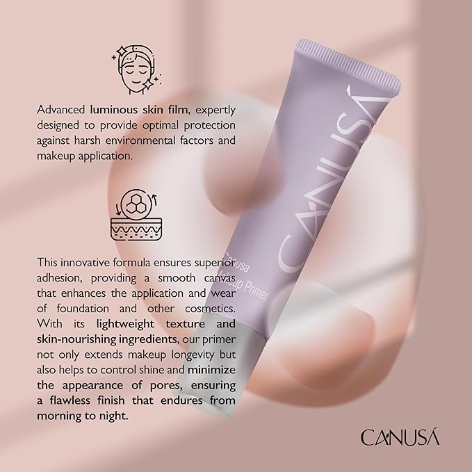 Clear Makeup Primer - Pore Minimizing & Mattifying,Long Lasting Base for Oily/Sensitive Skin - Clear Translucent Finish, Moisturizes & Primes -Cruelty Free US (1.02 Fl Oz / 30ml.)-BrightBean Baby