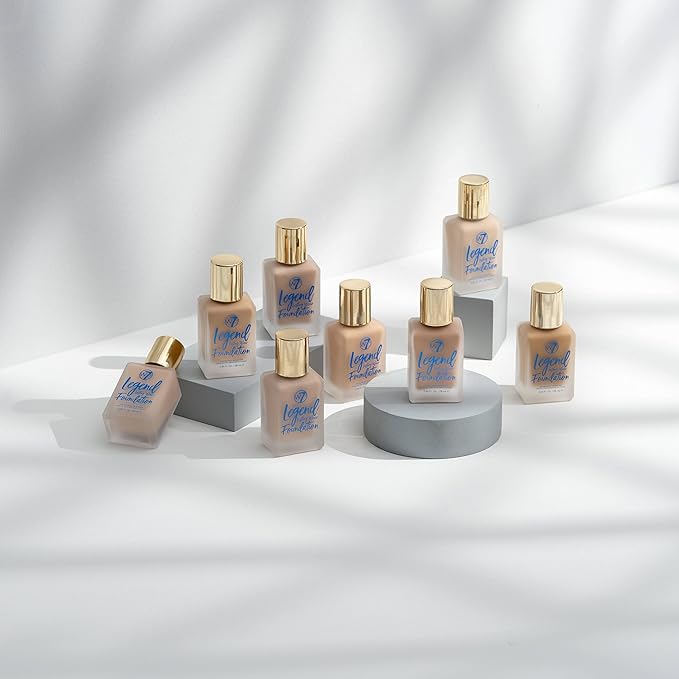 W7 Legend Foundation - Creamy Liquid Foundation for Poreless, Semi-Matte Medium Coverage - 28ml (Fresh Beige)-BrightBean Baby