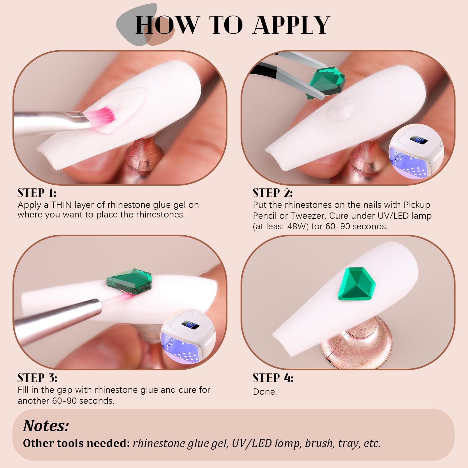 2750Pcs Emerald Green Glass Nail Rhinestones 240Pcs Multi Shapes Flatback Nail Gems + 2510Pcs 1.5-4mm Round Crystal, Manicure Nail Charms Diamond Gemstone for Acrylic Nails Decoration-BrightBean Baby