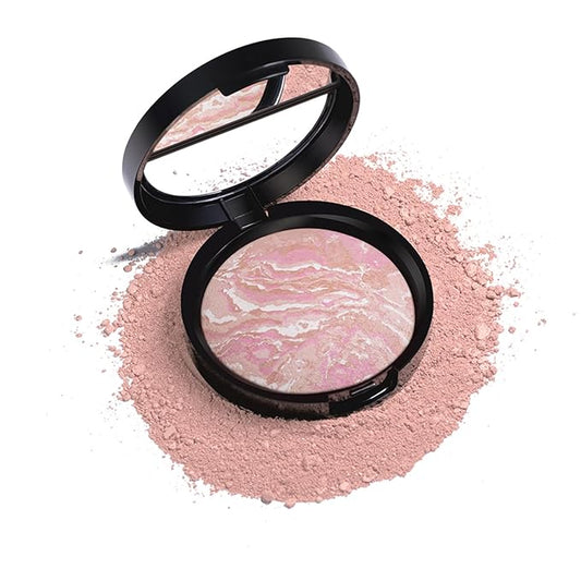 Baked Powder Foundation Makeup, Brighten Color Correcting Foundation Make up, Foundation for Mature Skin, Face Powder for Women, Full Coverage, Natural Finish & Easy to Use #01-BrightBean Baby