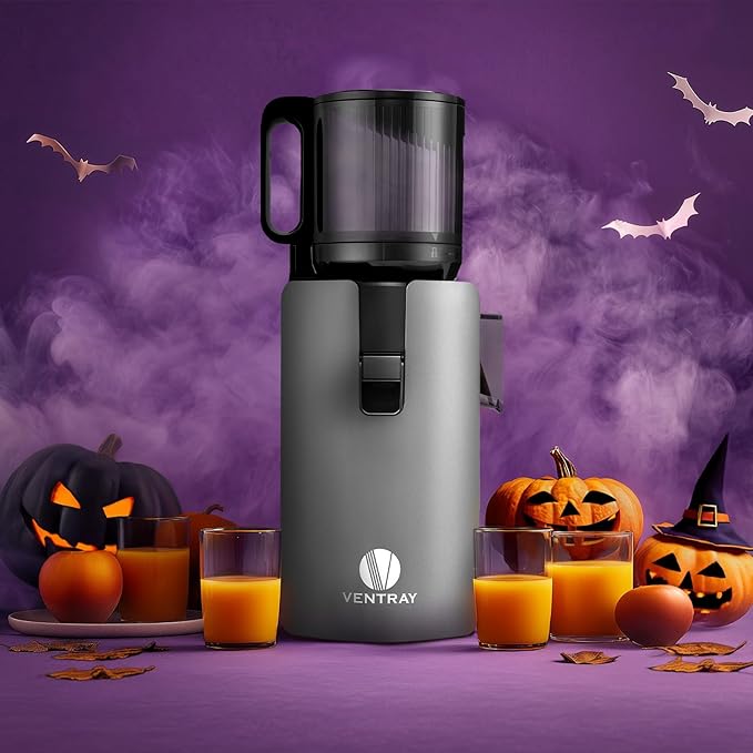 Cold Press Juicer, Juicer Machines with 4.7" Wide Feed Chute for Juice Extractor, Slow Masticating Juicer for Whole Vegetables & Fruits, High Juice Yield, Easy to Clean (Black)